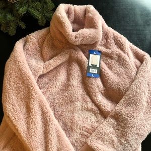 Mock turtleneck Sherpa sweater